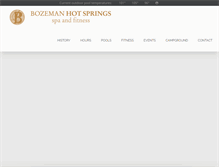 Tablet Screenshot of bozemanhotsprings.co